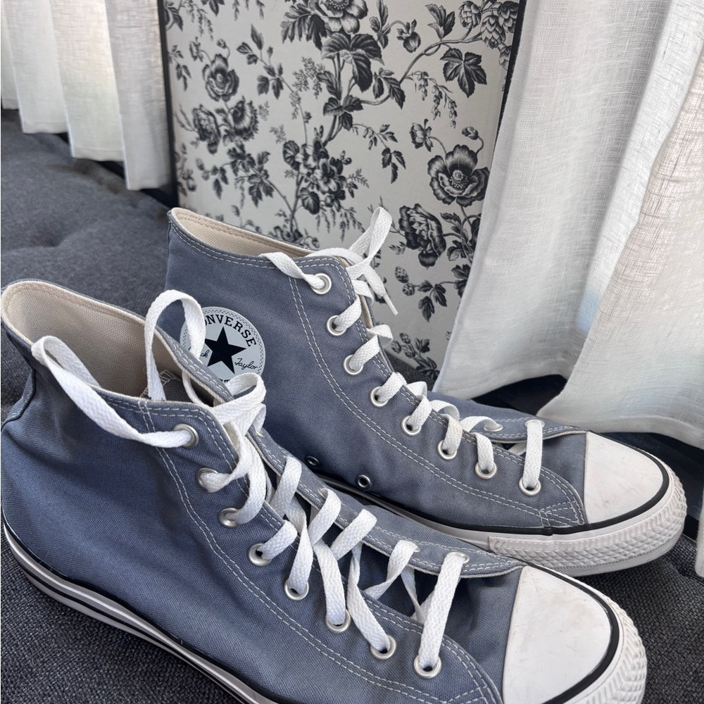 Converse High-Top Sneakers in Slate Blue with White Accents - Picture 2 of 5